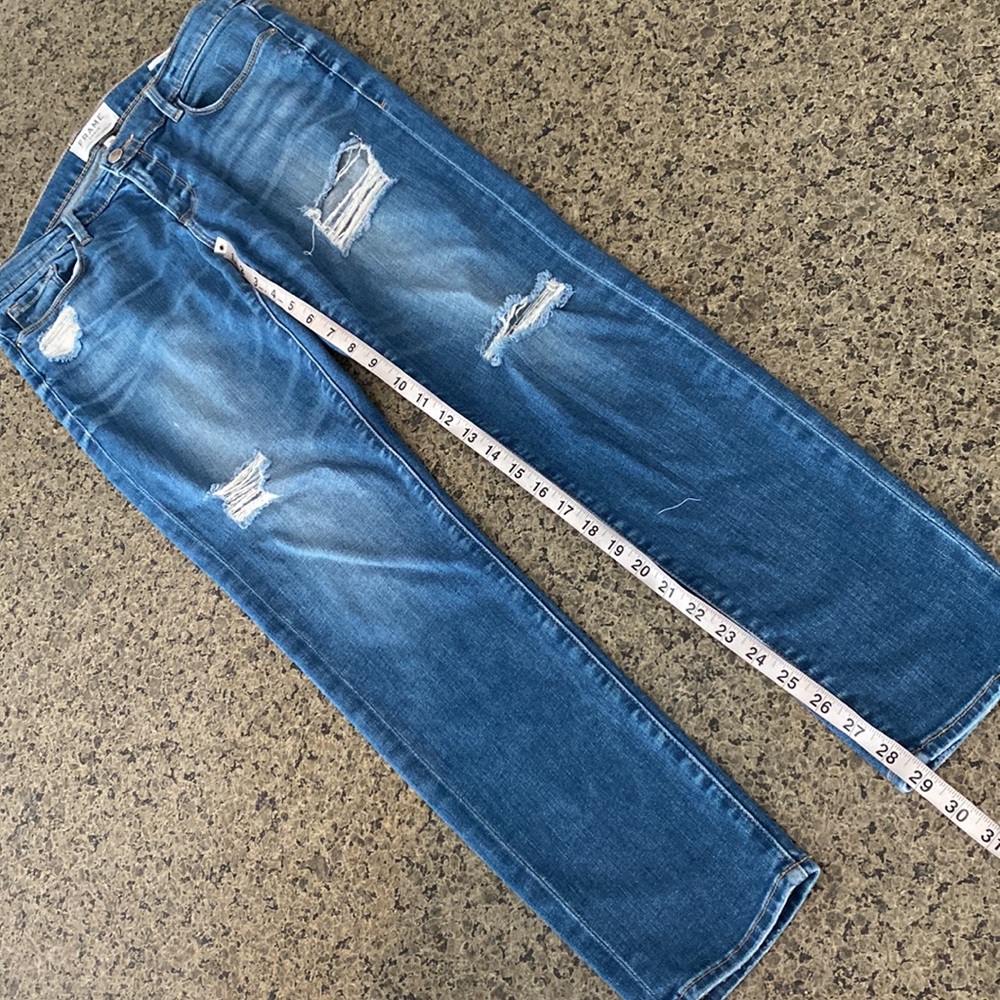 FRAME DISTRESSED MID RISE STRAIGHT - Picture 3 of 10